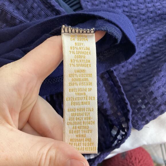 Anthropologie Rio Rao Navy Blue Tiered Dress Size‎ S Coquette Fairy Swiss Dot - Picture 6 of 10